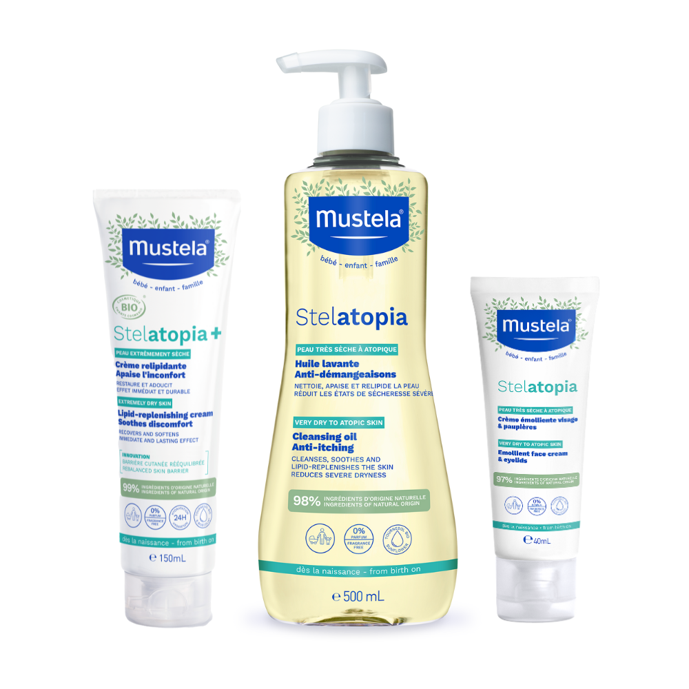 Mustela - Stelatopia+ Skincare Set W/ Cleansing Oil