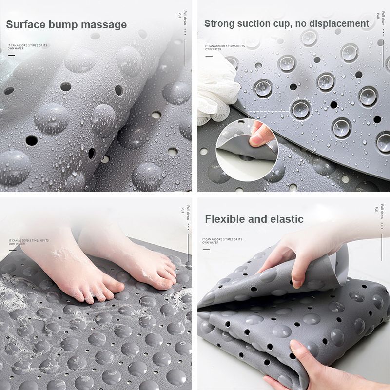 Mei Stylish - Non-Slip Rubber Shower Mat - Blue - 54 x 54cm