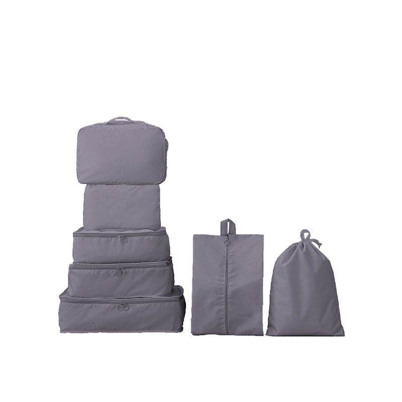 Mei Stylish - Luggage Organizer Set - Grey - 7 Pcs