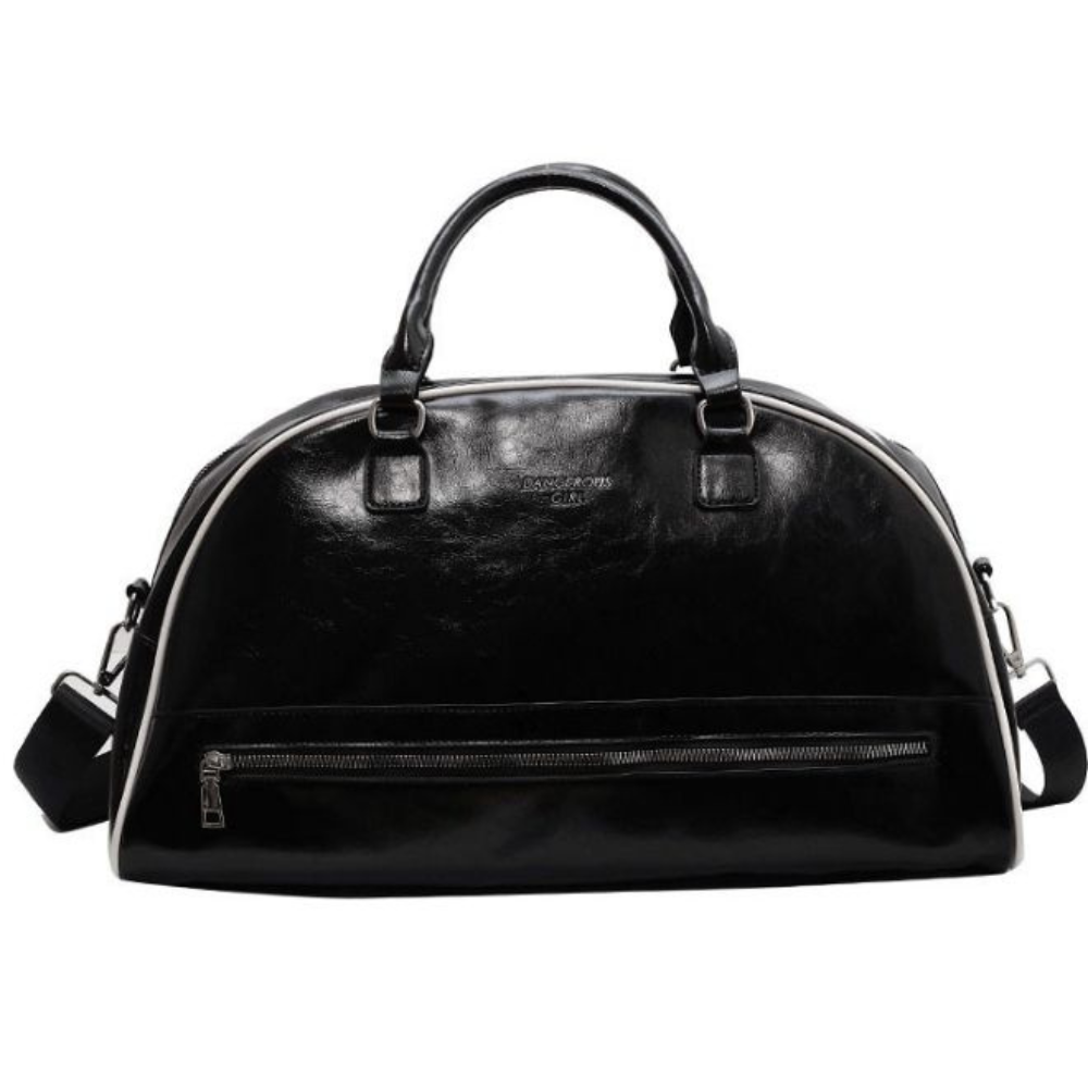 Mei Stylish - Gym Duffle Bag With Shoulder Strap - Black