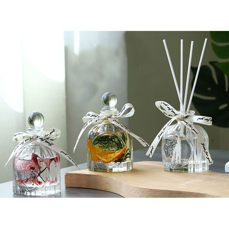 Mei Stylish - Aromatherapy Diffuser Sticks And Glass Bottle Set - Rose Oil