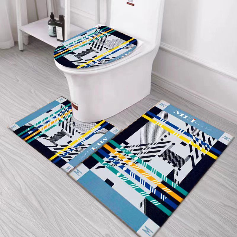 Mei Stylish - Non-Slip Bathroom Rug Set - 3 Pcs