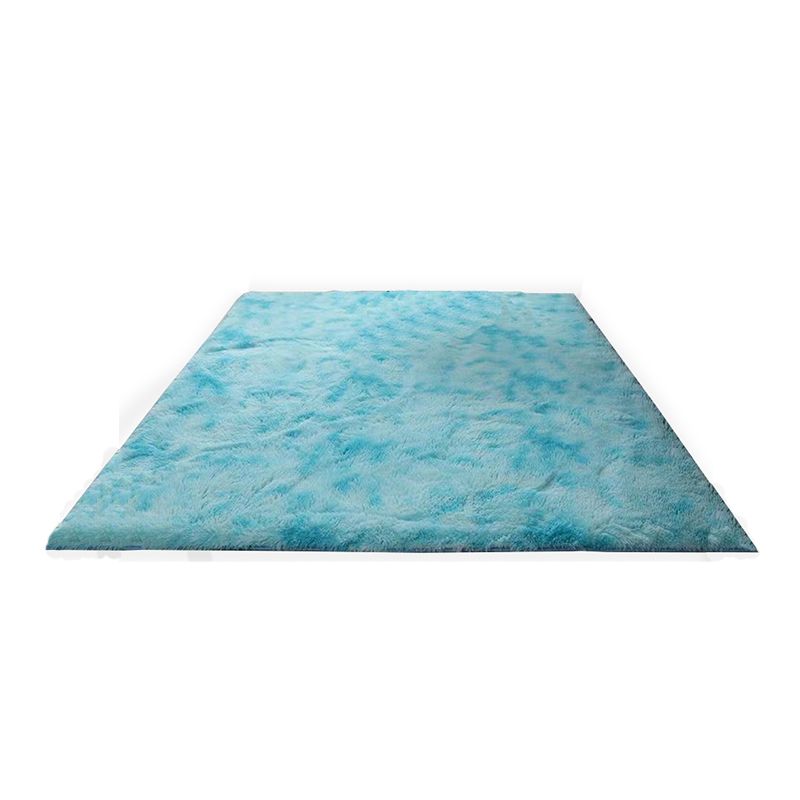 Mei Stylish - Wool Fluffy Floor Mat - Light Blue - 120x160cm