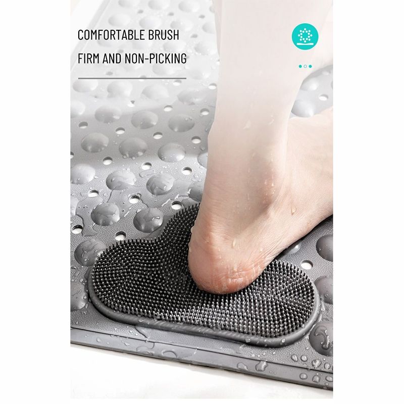 Mei Stylish - Anti-Slip Massage Bath Tub Mat - White - 40x70cm