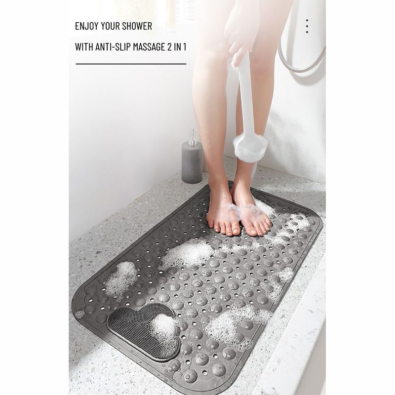 Mei Stylish - Anti-Slip Massage Bath Tub Mat - White - 40x70cm