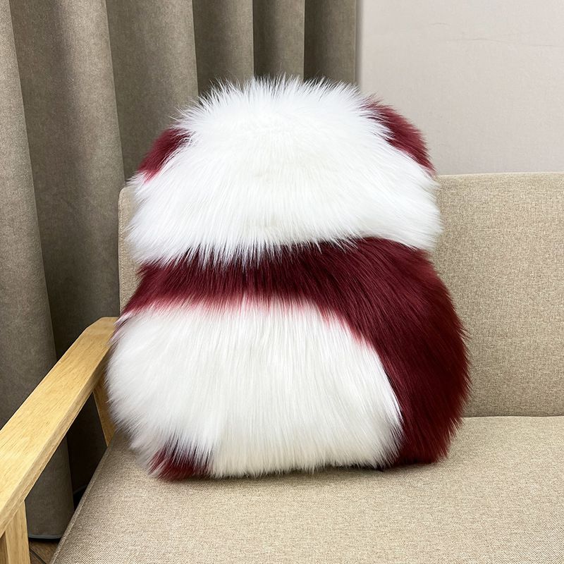 Mei Stylish - Super Soft Double Sided Plush Throw Pillow - Panda - Red/White