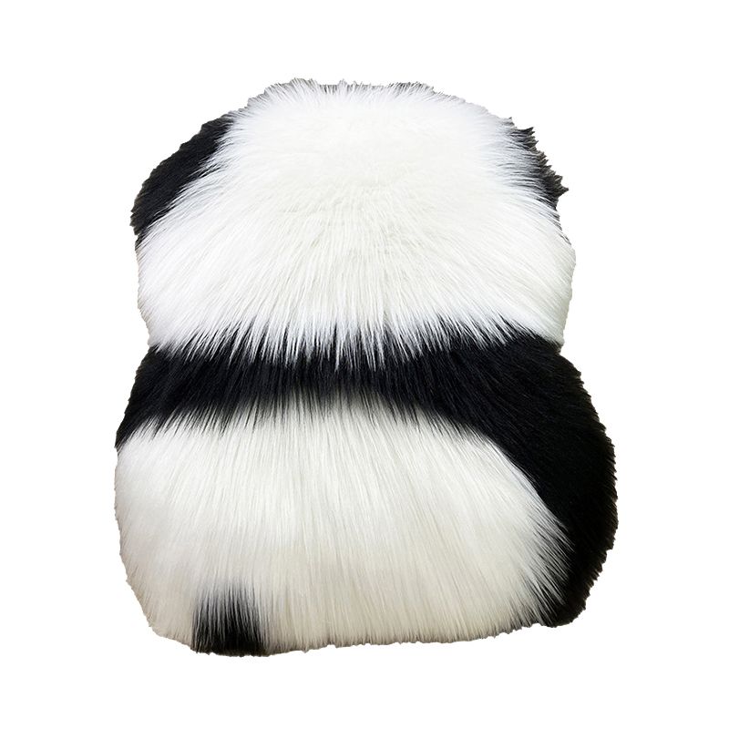 Mei Stylish - Super Soft Double Sided Plush Throw Pillow - Panda - Black/White