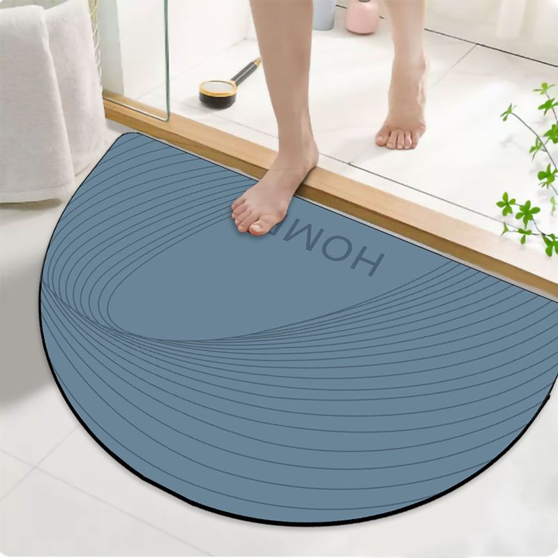 Mei Stylish - Diatom Mud Anti Slip Printed Bathroom Mat - Blue - 50x80cm