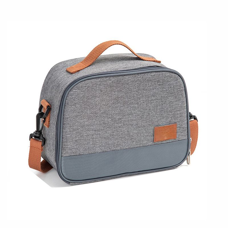 Mei Stylish - Leak-Proof Water-Resistant Lunch Bag - Grey/Brown