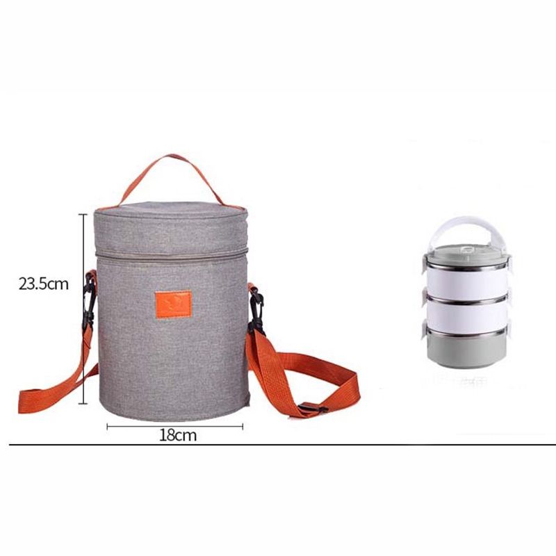 Mei Stylish - Leak-Proof Water-Resistant Lunch Bag - Light Grey