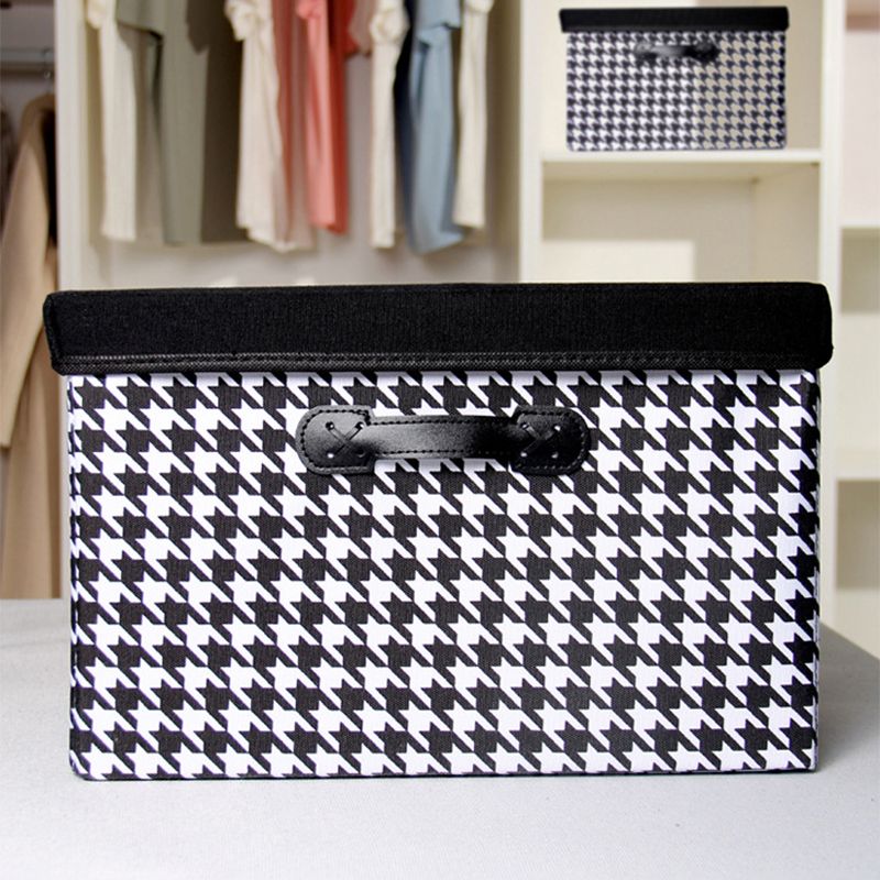 Mei Stylish - Decorative Household Storage Box - Black/White