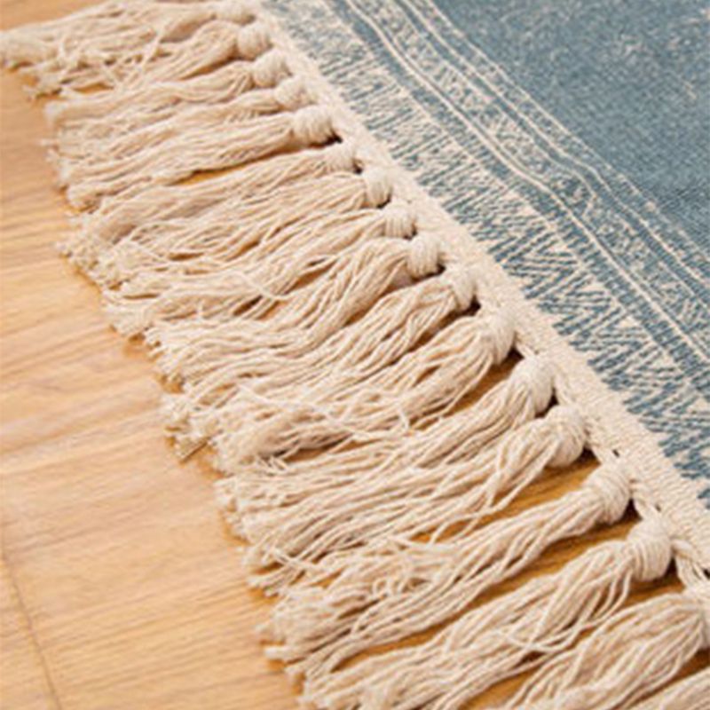 Mei Stylish - Ethnic Style Handwoven Tassel Carpet - White - 60x90cm