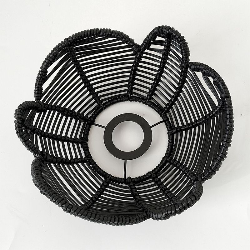 Mei Stylish - Hand Woven Rattan Cage Pendant - Black