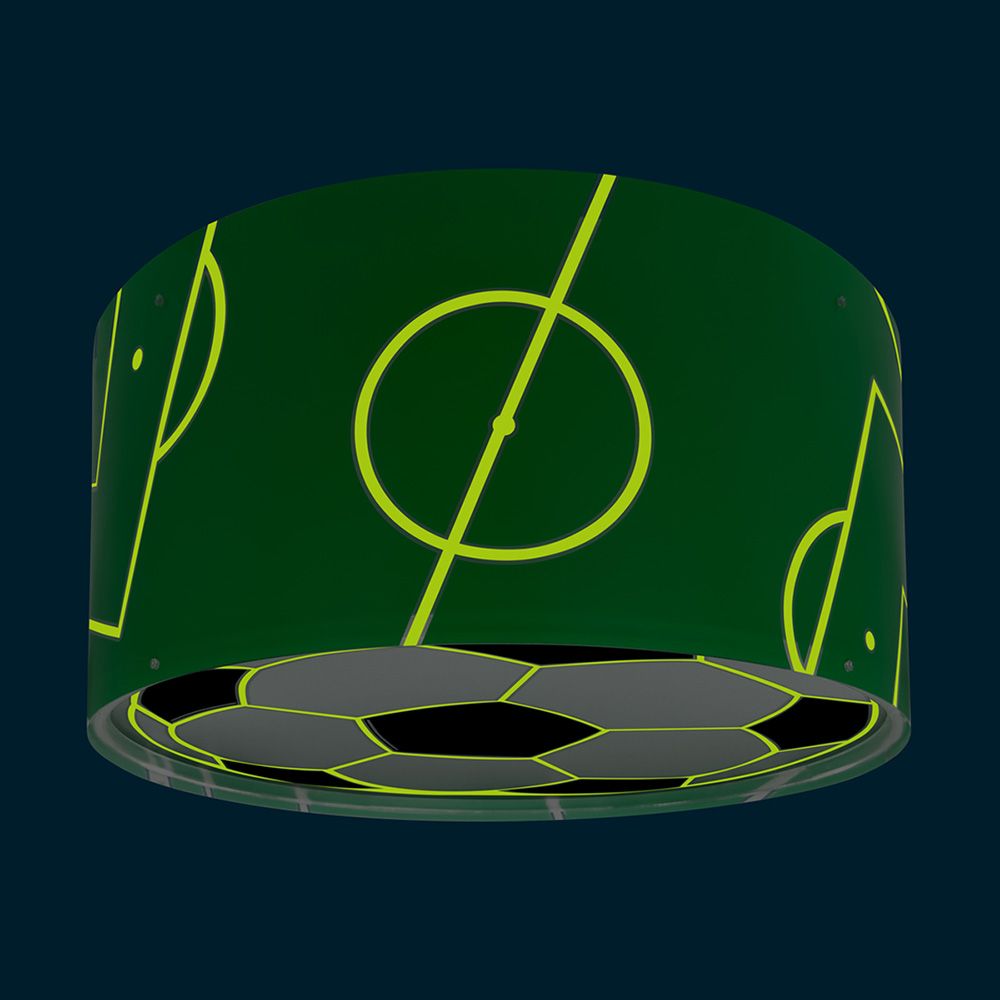 ChildrenLighting - Football Childrens Ceiling Lamp - Green