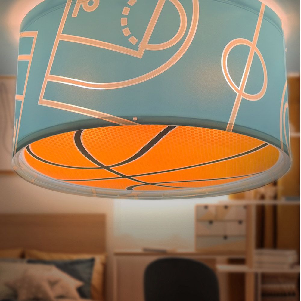 ChildrenLighting - Basketball Childrens Ceiling Lamp - Blue