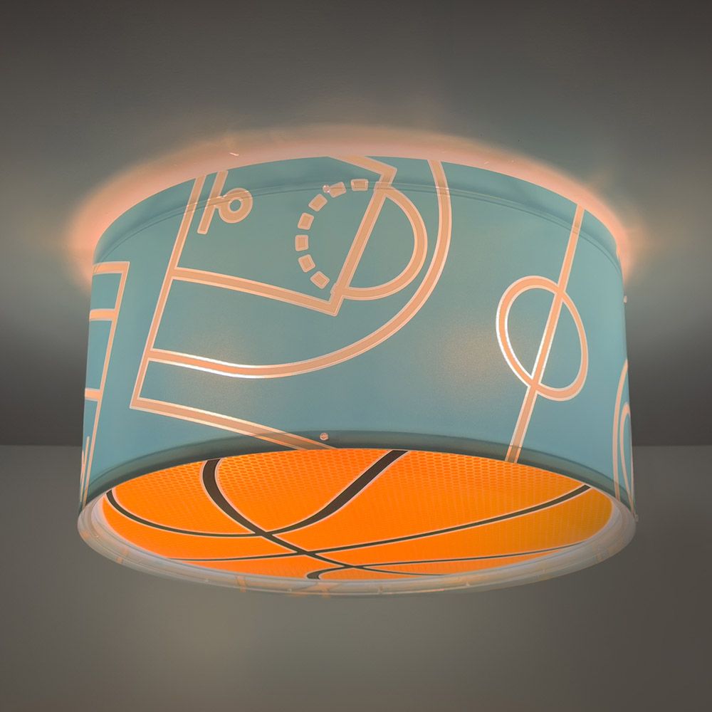 ChildrenLighting - Basketball Childrens Ceiling Lamp - Blue