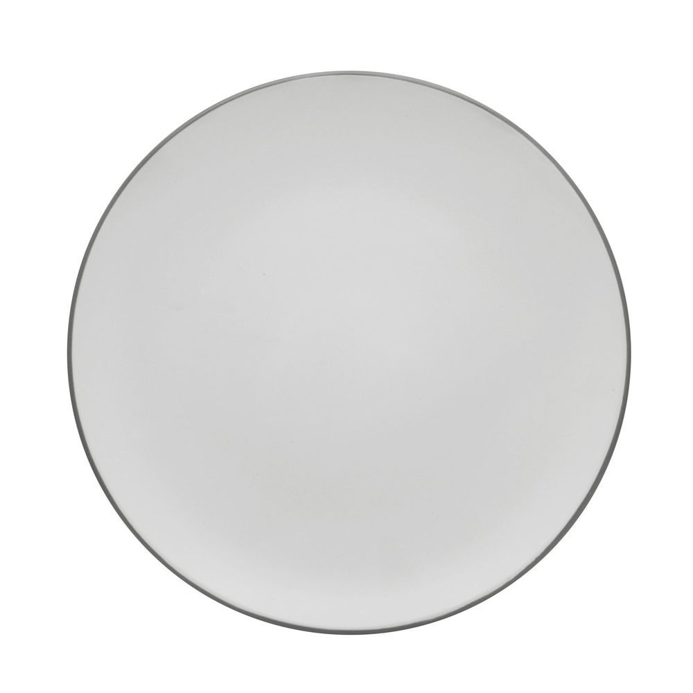 Kitchen Master - Luna Stoneware Dinner Plate - White - 10.5-Inch