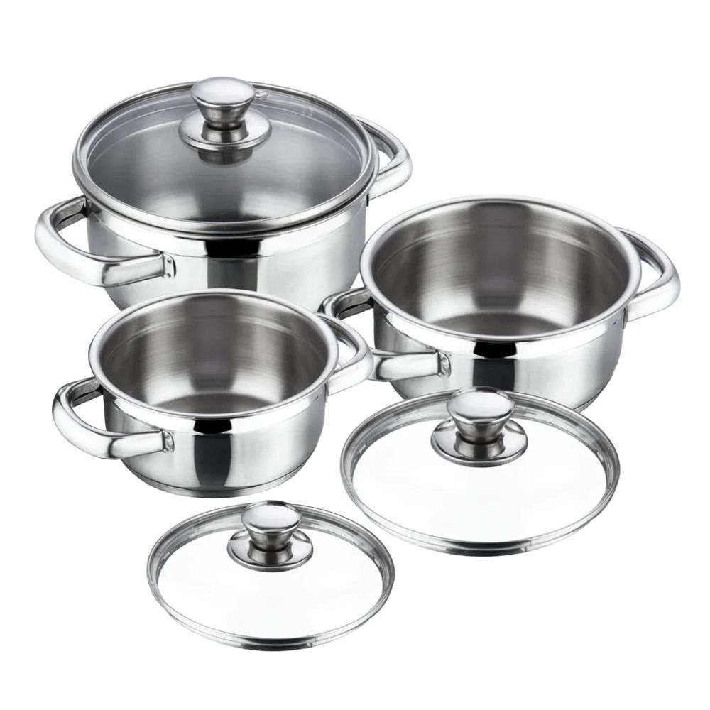 Vinod - Stainless Steel Cookware Set With Lid - 3 Pcs