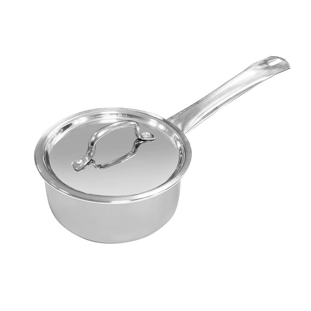 Vinod - Platinum Triply Stainless Steel Saucepan With Lid - 1.2 L