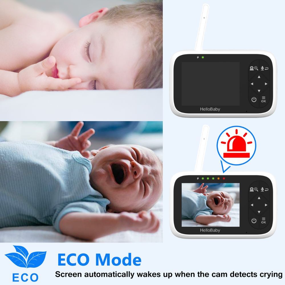 Hello Baby - 3.2-inch LCD Digital Video Baby Monitor W/ Night Vision