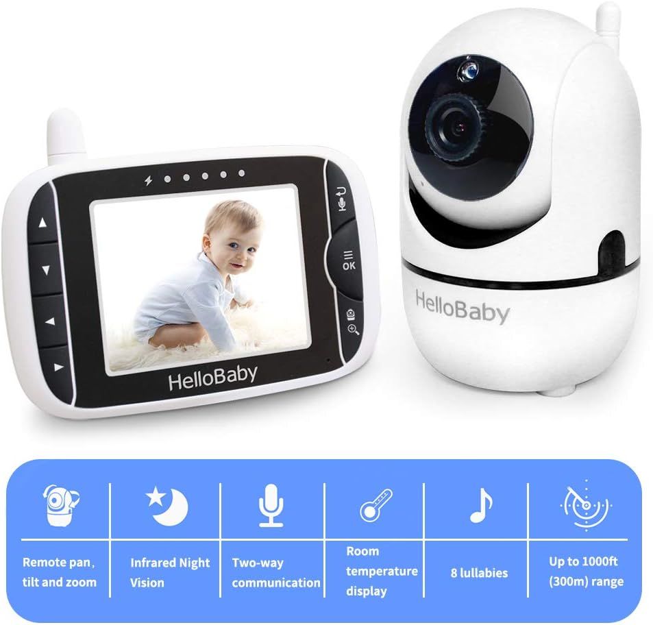 Hello Baby - 3.2-inch Color LCD Screen Video Baby Monitor W/ Remote Camera