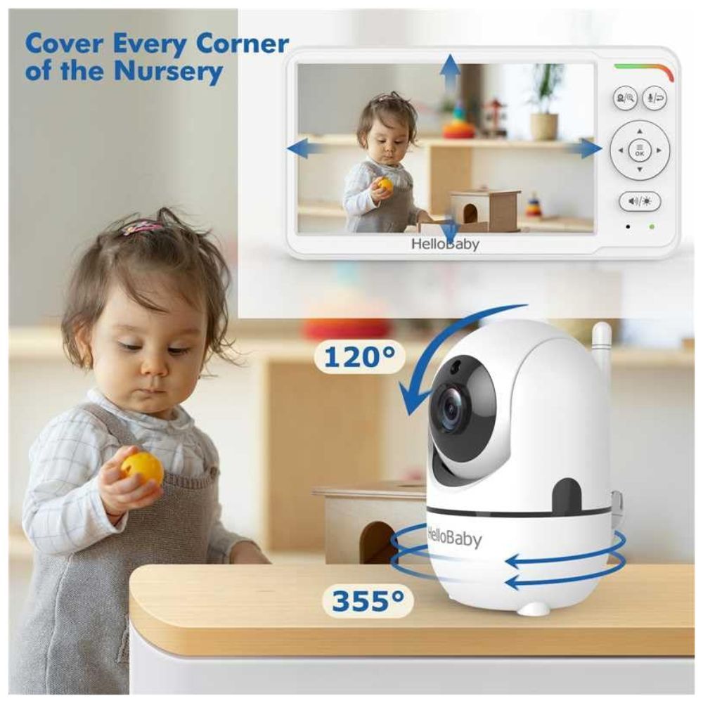 Hello Baby - 6 Inch IPS Screen - Portable Baby Video Monitor