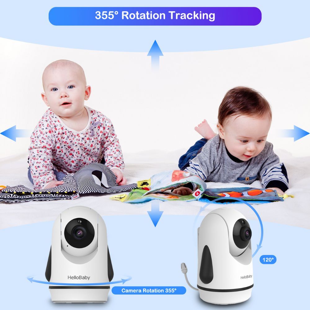 Hello Baby - 5.0-inch Color LCD Screen Video Baby Monitor W/ Remote Camera