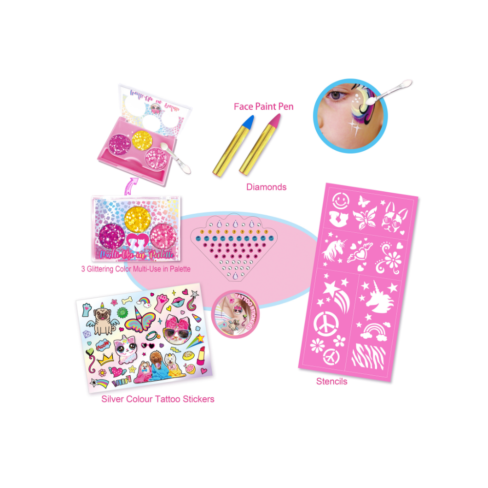 Tokidas - Sparkling Tattoo Art & Face Paint Set