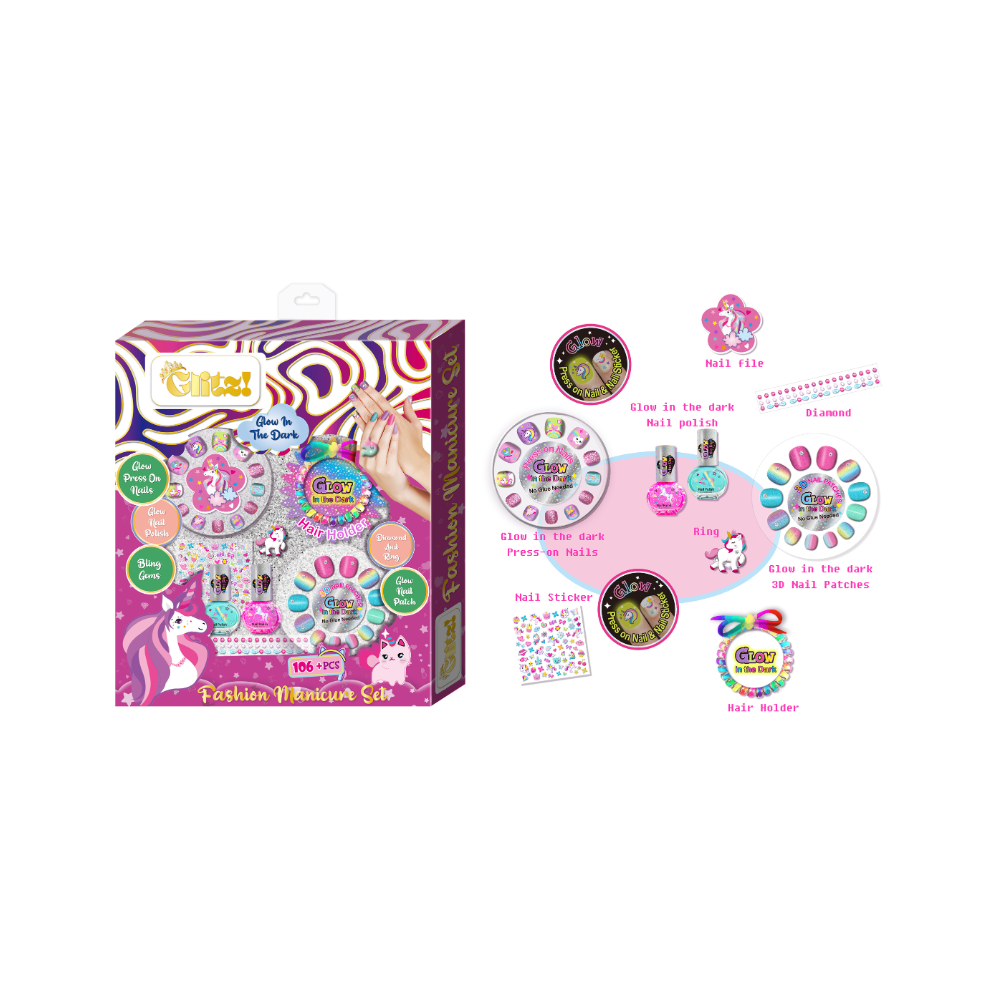 Tokidas - Glow In The Dark - Scented Fashion Manicure Set