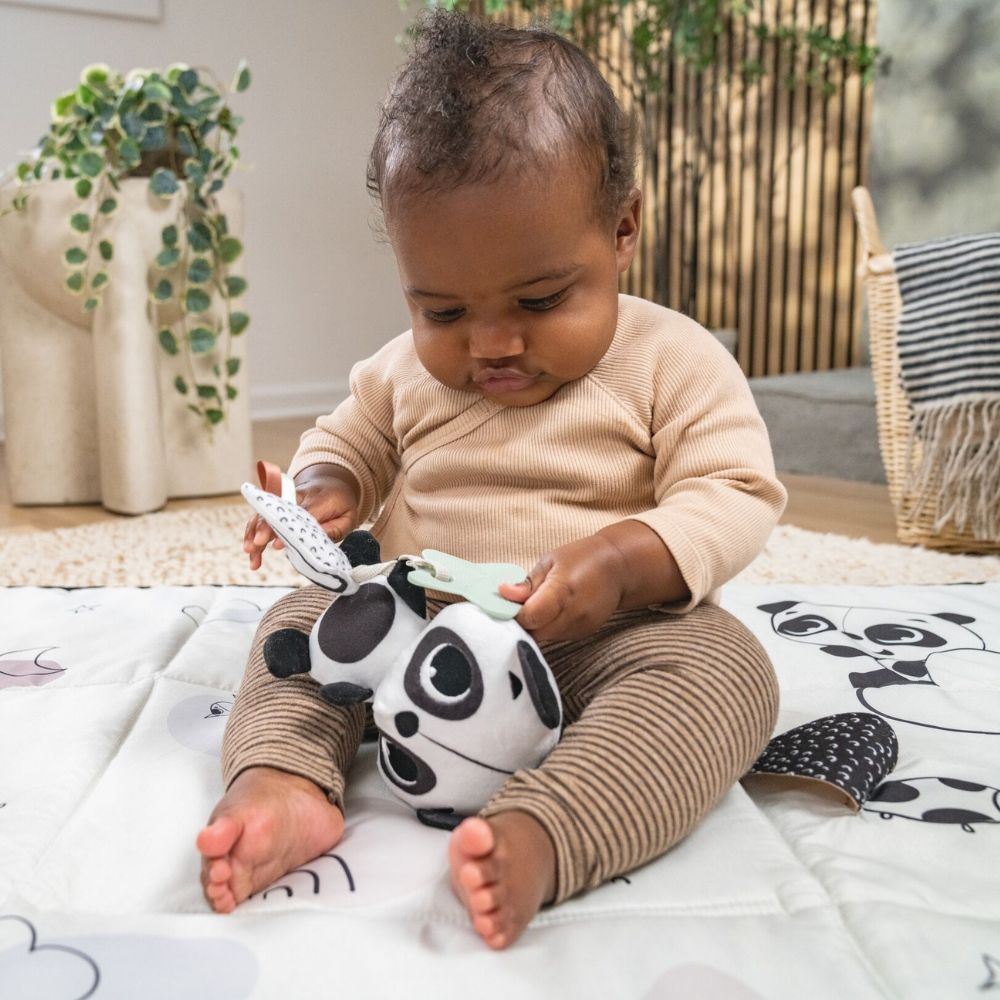 Tiny Love - Black And White Decor Panda Take Along Rattle Toy