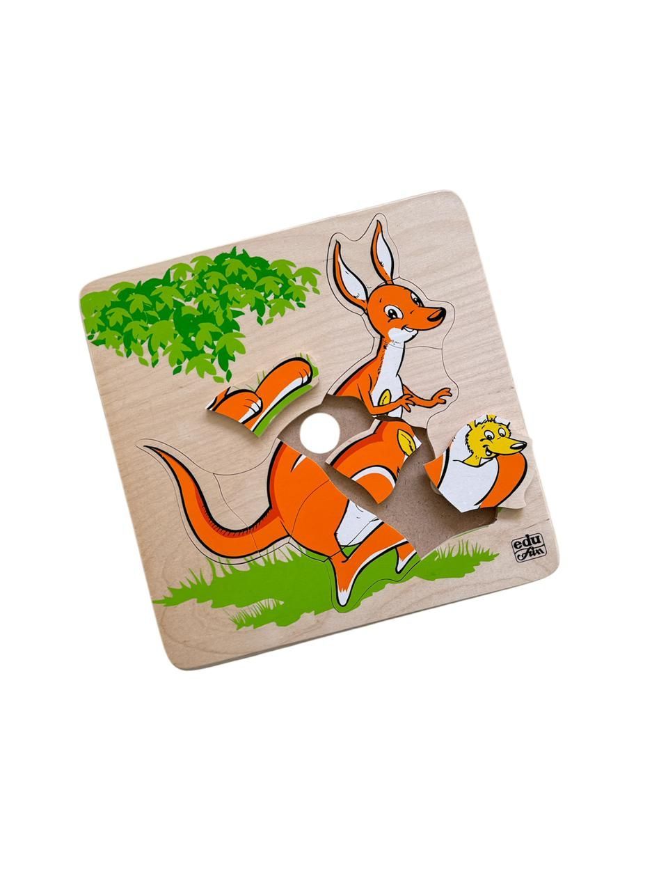 Edu Fun - Animal And Baby Puzzle - Kangaroo - 10 Pcs