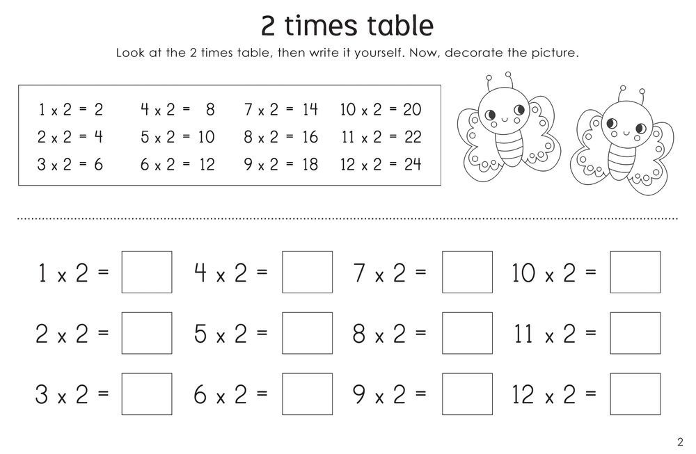 Little Genius Times Table Activity Book - Volume 2