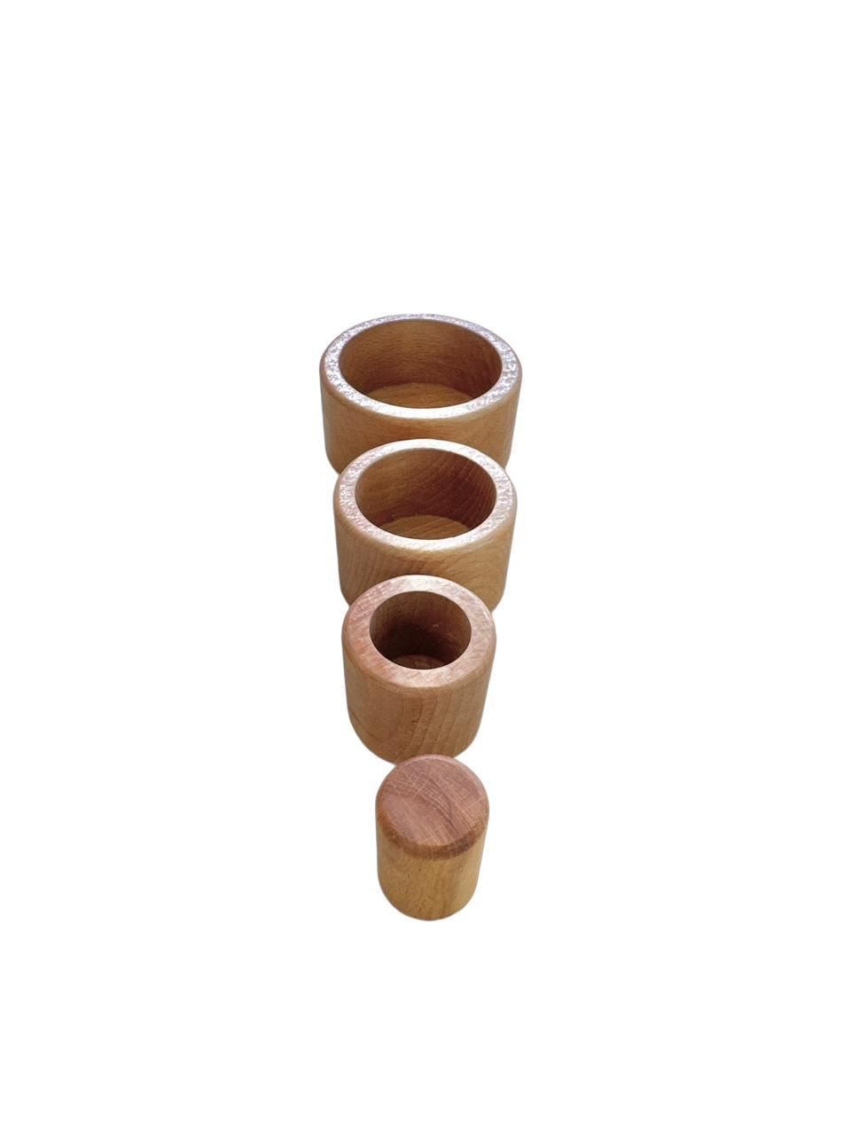 Edu Fun - Stacking Cylinder - Natural - 4 Pcs