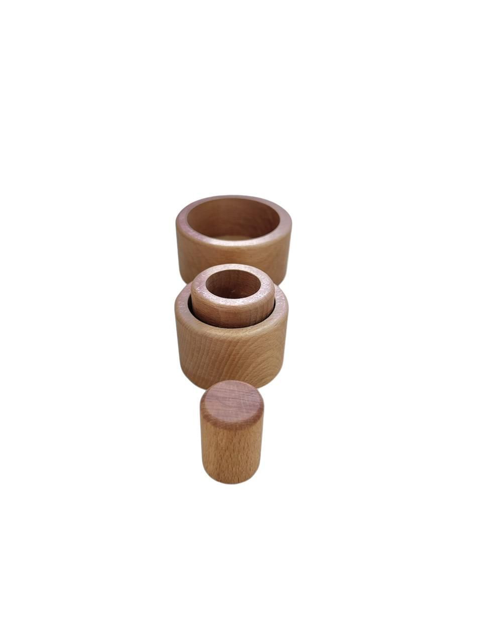 Edu Fun - Stacking Cylinder - Natural - 4 Pcs