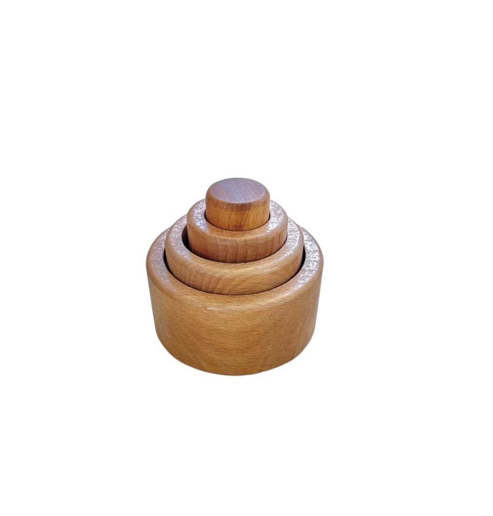 Edu Fun - Stacking Cylinder - Natural - 4 Pcs