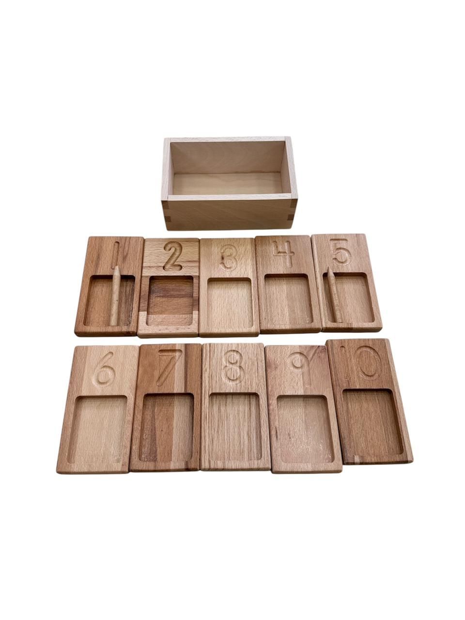 Edu Fun - English Counting Tray - Natural - 11 Pcs