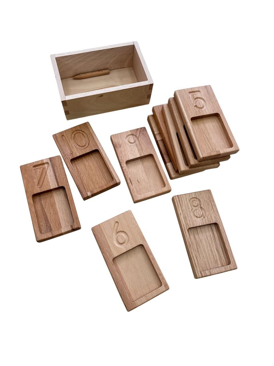 Edu Fun - English Counting Tray - Natural - 11 Pcs