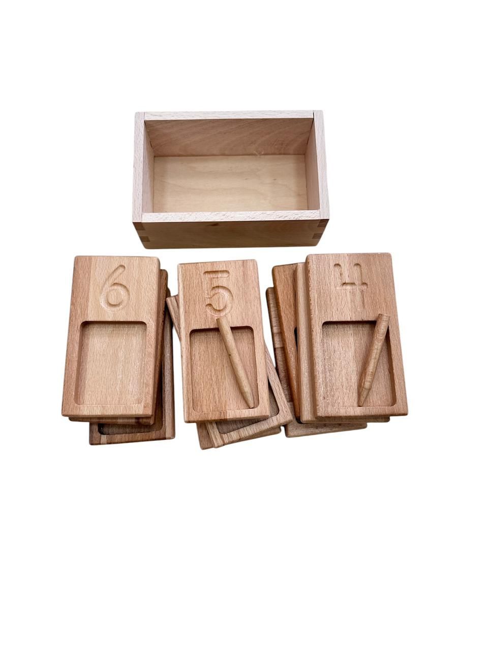 Edu Fun - English Counting Tray - Natural - 11 Pcs