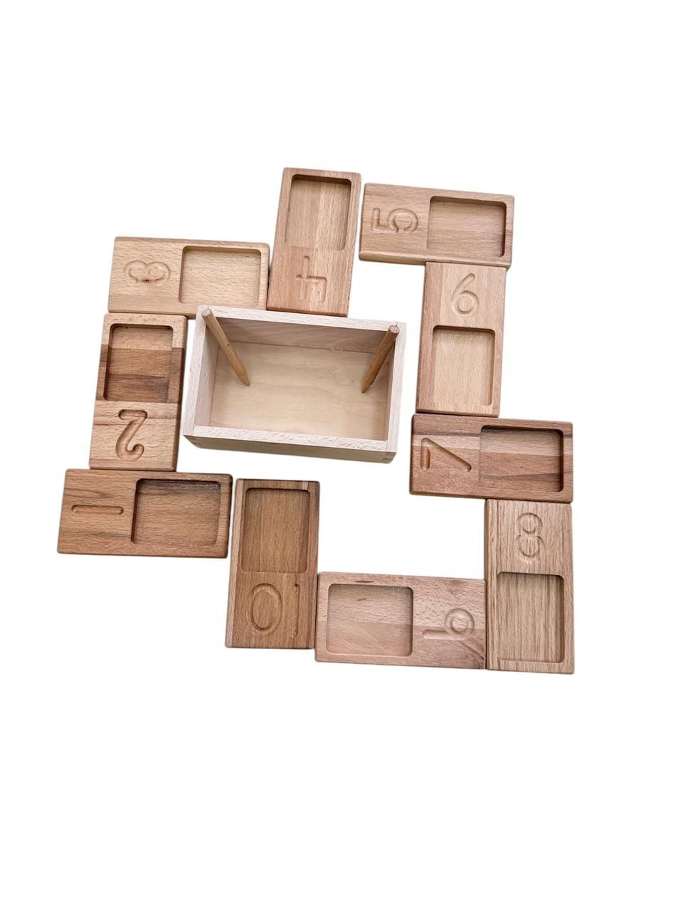 Edu Fun - English Counting Tray - Natural - 11 Pcs