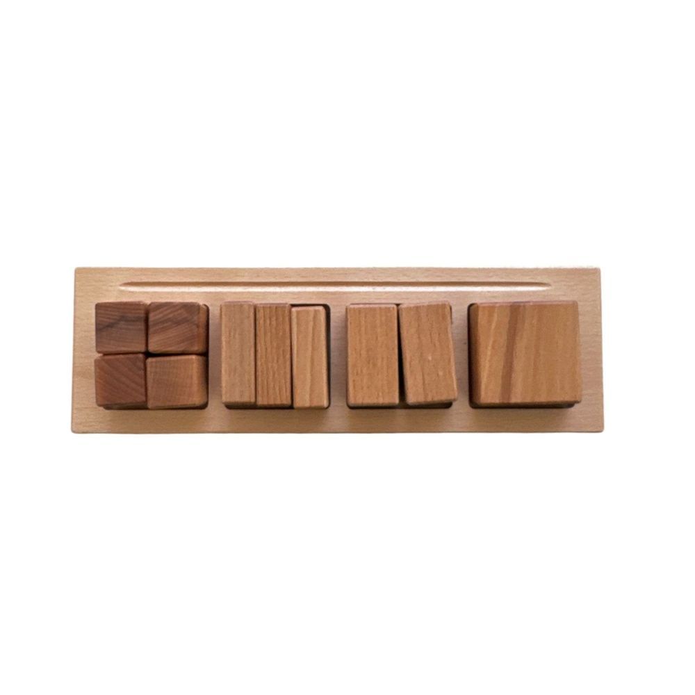 Edu Fun - Fraction Board Square - Natural - 11 Pcs