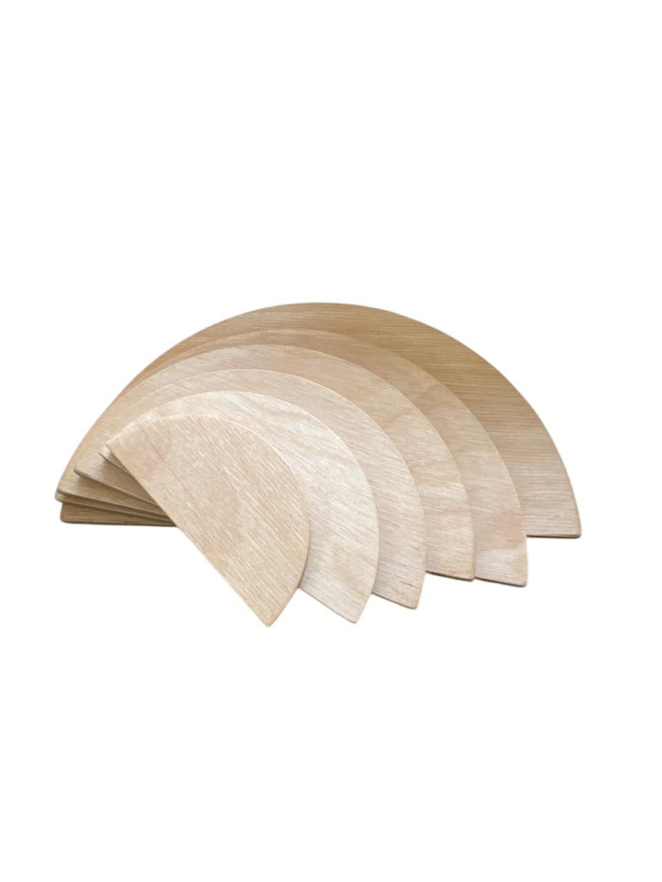 Edu Fun - Wooden Grading Semicircles - 6 Pcs - Medium