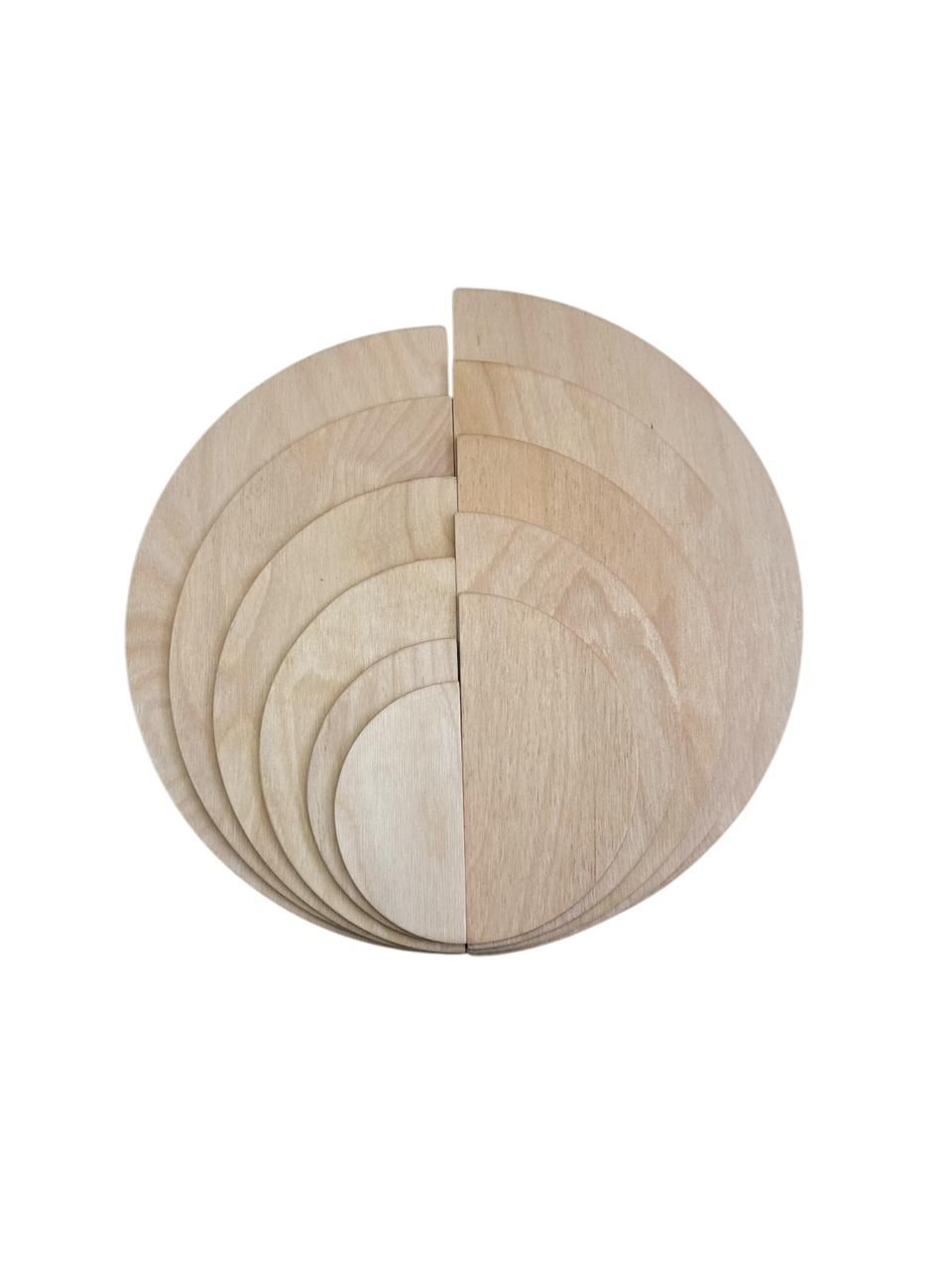 Edu Fun - Wooden Grading Semicircles - 11 Pcs - Large