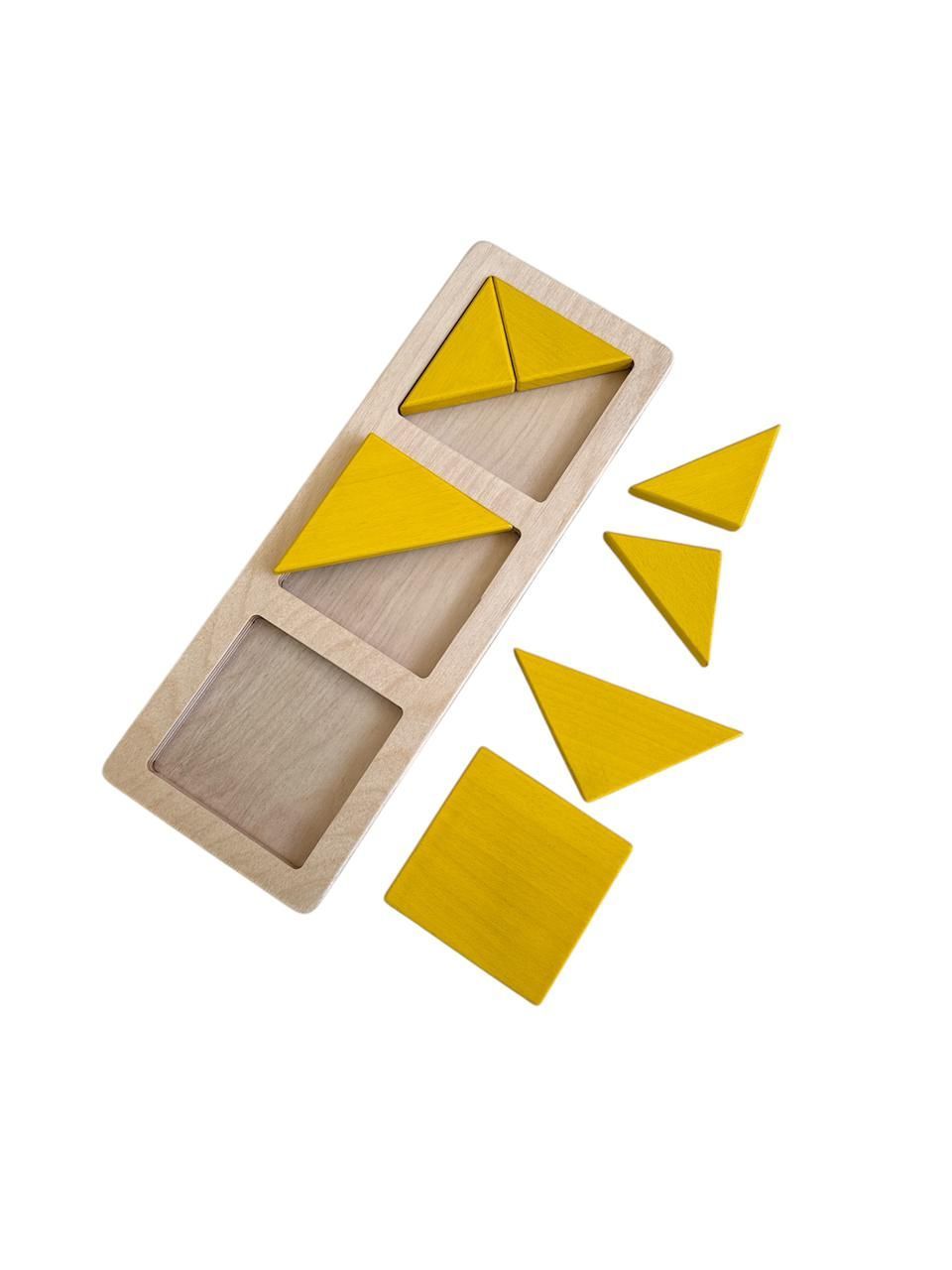 Edu Fun - Squares And Triangles Toy - 8 Pcs