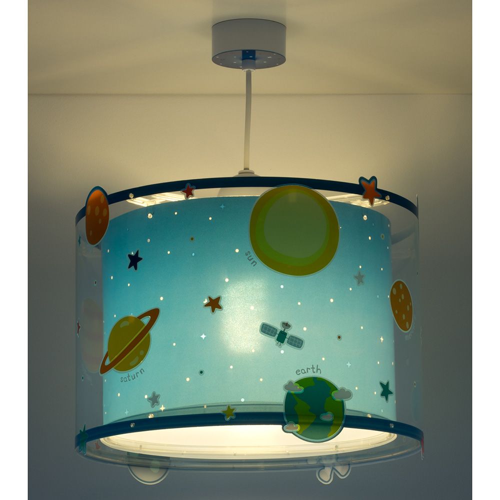 ChildrenLighting - Planets Childrens Pendant Lamp - Blue