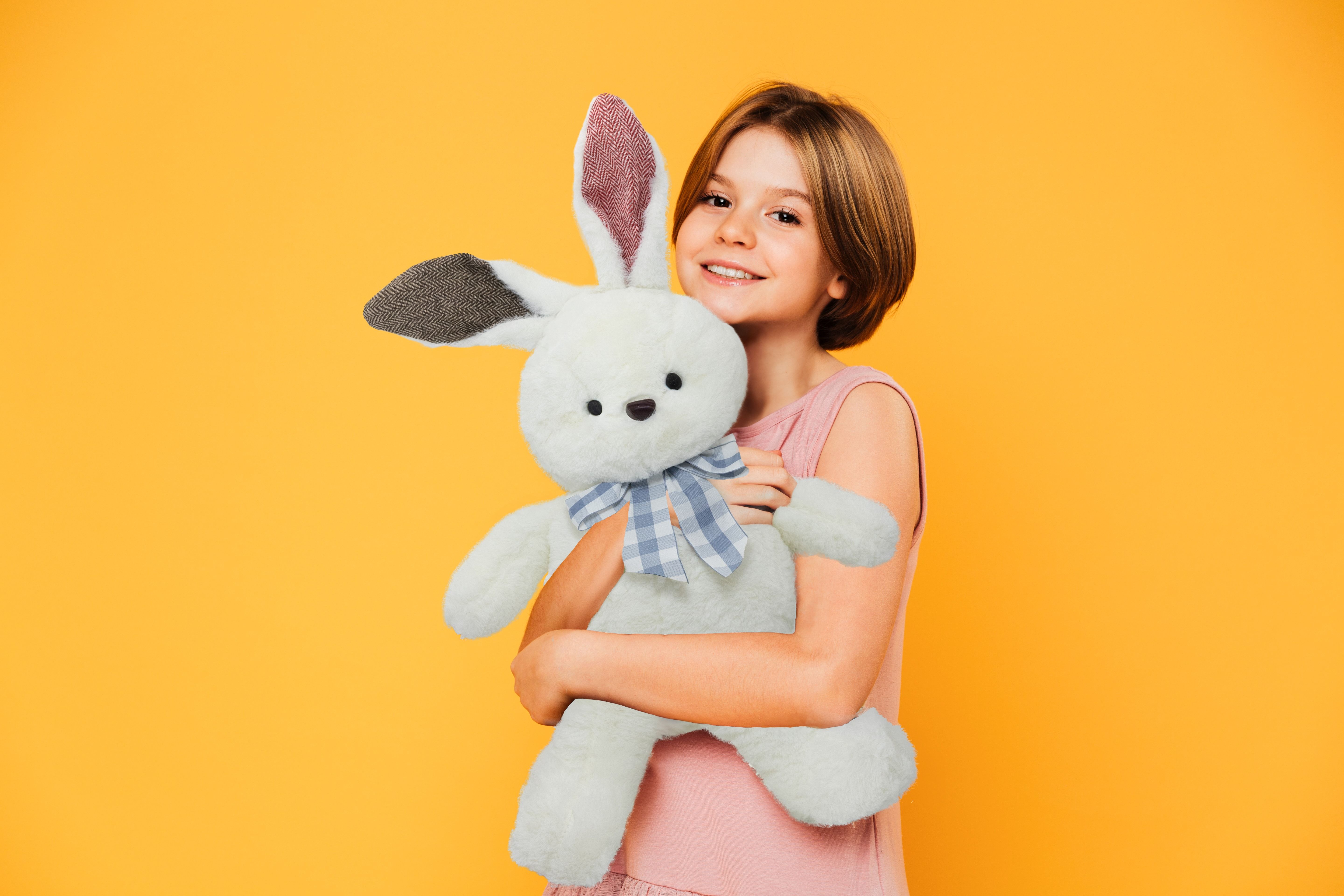 Toto Toys - Cute Rabbit With Long Ears Plush Toy - White - 65 cm