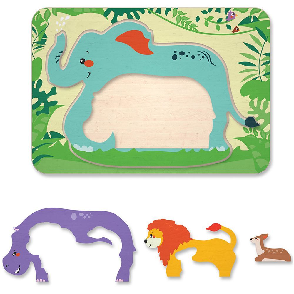 Bimbly - Nesting Puzzle - Jungle - 5 Pcs