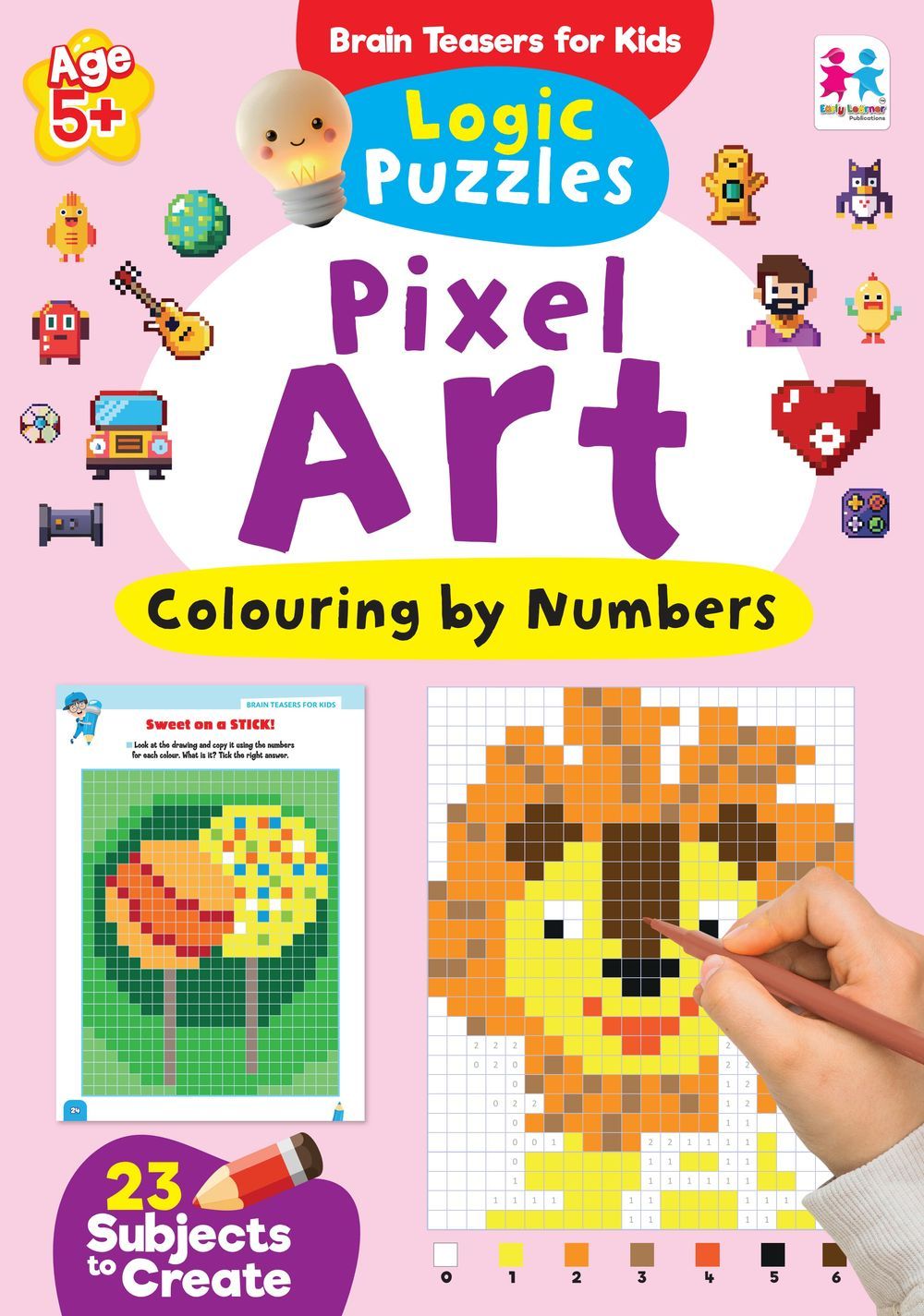 كتاب Logic Puzzles - Pixel Art Colouring By Numbers 