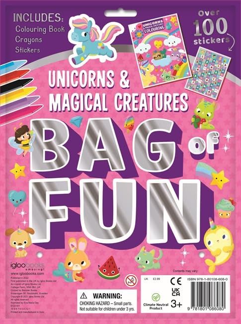 كتاب Unicorns And Magical Creatures Bag Of Fun