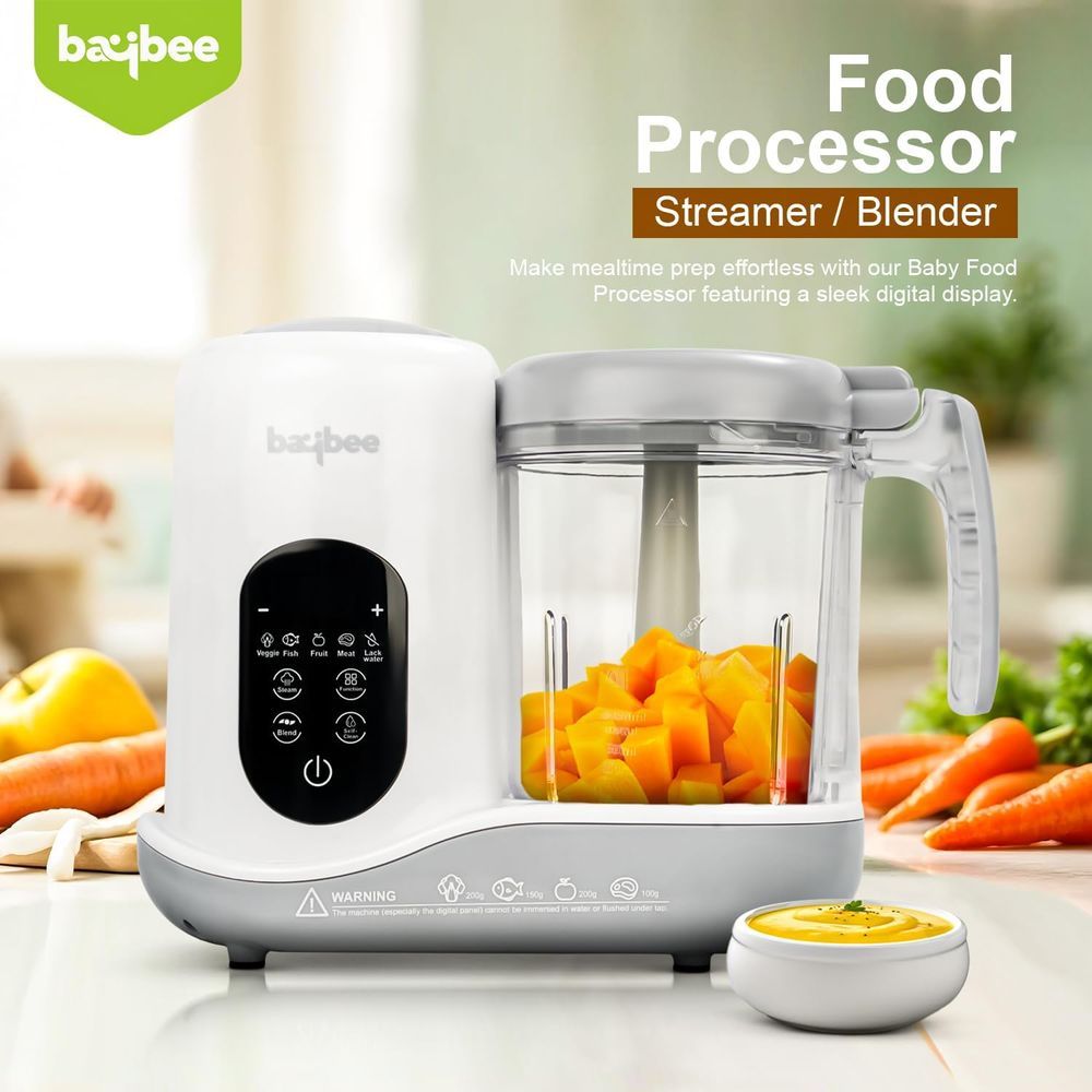 Baybee - Blenzy 5-in-1 Electric Baby Food Processor - White