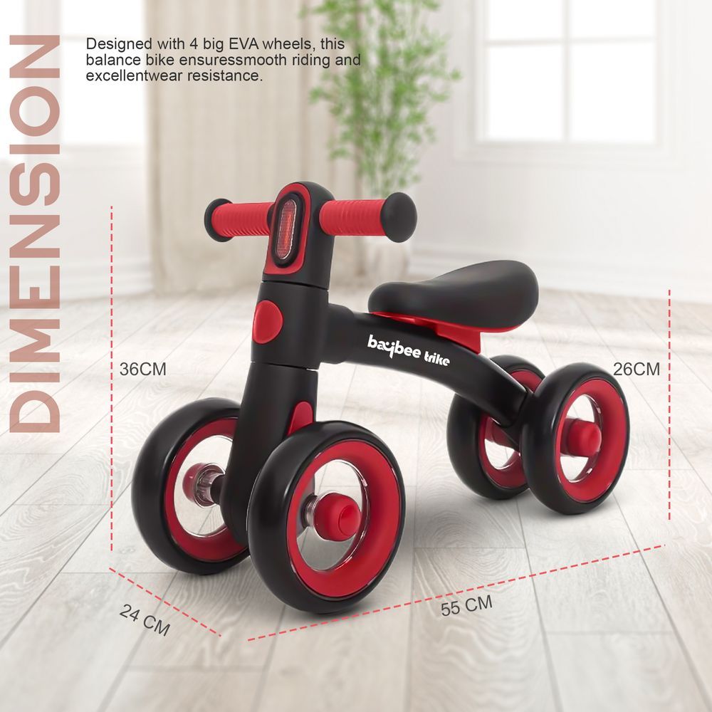 Baybee - Balance Bike Kids Tricycles - Red